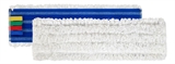Cliquez sur l’image pour voir les détails du produit :Frange Microriccio microfibre blanc dos bleu 