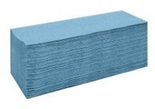 Papier Essuie-mains ZZ 1pli bleu 25x23cm : cliquez sur l’image pour voir les détails du produit