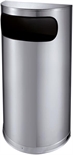 Poubelle d'acceuil en Inox mat demi-ronde 35L : cliquez sur l’image pour voir les détails du produit