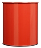 Cliquez sur l’image pour voir les détails du produit :Corbeille à papier métallique rouge ronde 15L 