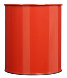 Corbeille à papier métallique rouge ronde 15L  : cliquez sur l’image pour voir les détails du produit