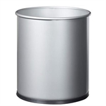 Corbeille à papier Papea 15L gris métal 9006  : cliquez sur l’image pour voir les détails du produit