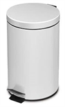 Poubelle à pédale 20L basic en blanc : cliquez sur l’image pour voir les détails du produit
