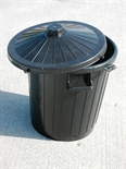 Poubelle de rue 50L + couvercle : cliquez sur l’image pour voir les détails du produit