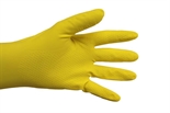 Gant de ménage Latex floqué jaune : cliquez sur l’image pour voir les détails du produit